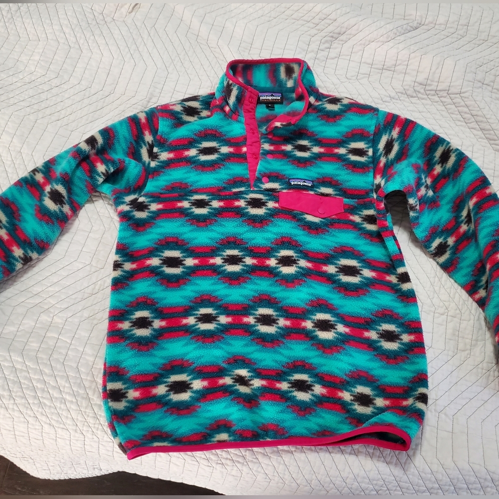 Patagonia snap t synchilla womens medium